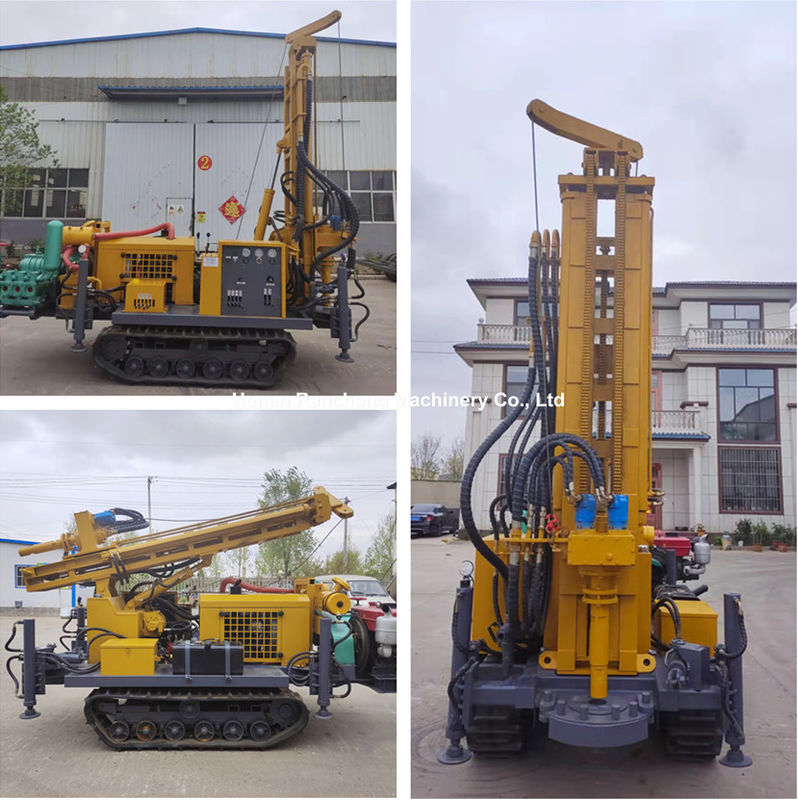 Jenis Crawler Hydraulic Water Well Drilling Rig Untuk Core Drilling Rig Peralatan Air Well Rumah 150m kedalaman
