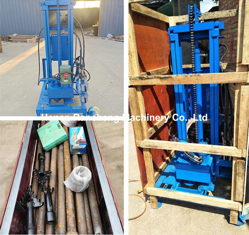 kedalaman pengeboran 100m listrik portabel Air Well Pengeboran Rig mesin utama dengan 22HP mesin