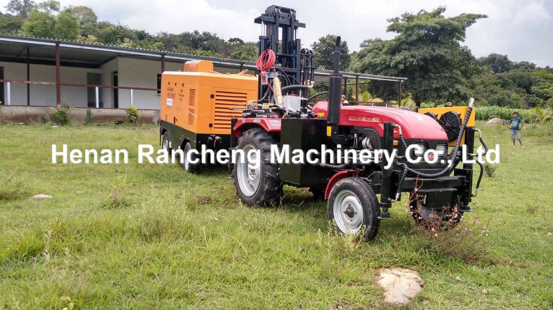 200m kedalaman 40HP Mesin Diesel Hydraulic Air Well Drilling Machine Dengan Kendaraan Tiga Roda