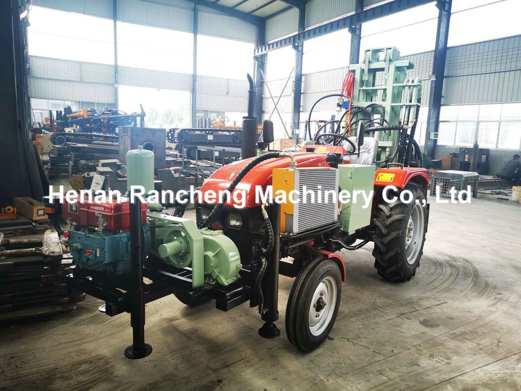 200m Hydraulic Trailer Mounted Water Well Drilling Rig Dengan Quick Connection Plug Untuk Brawbench