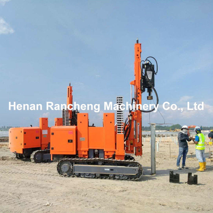 Mesin Rig Pengeboran 114HP / Pengemudi Tumpukan Photovoltaic / Mesin / Peralatan Untuk Pemasangan Tumpukan Surya