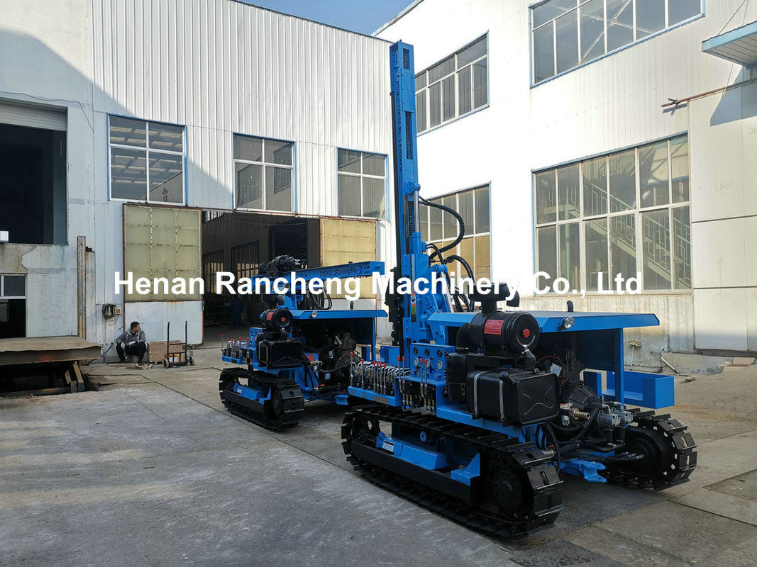90mm - 140mm Dia DTH Peralatan Pengeboran Mesin Diesel 45kw Down The Hole Drill Rig