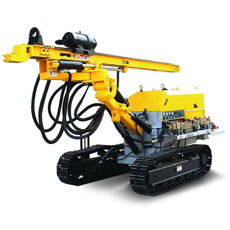 60-80m kedalaman Crawler Hydraulic DTH Pengeboran Rig 90-165mm Diameter baik Rotary dan Hammer Pengeboran
