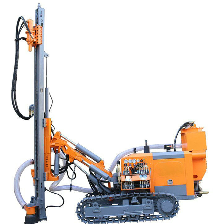 Hydraulic Crawler DTH Down The Hole Drilling Rig 68HP Mesin Diesel 20m kedalaman pengeboran