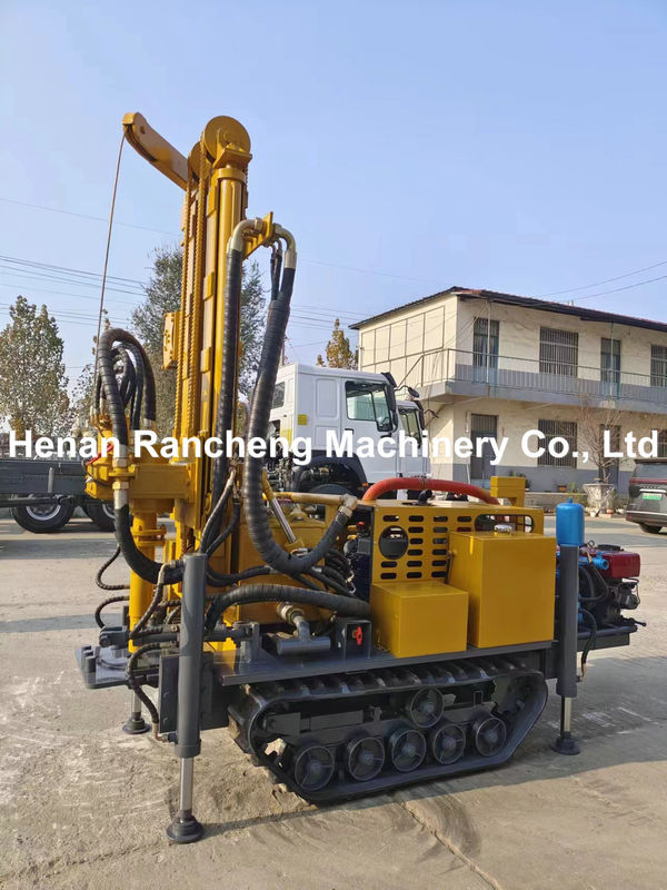 Mesin Mini Portable Crawler Water Well Drilling Rig dengan Pompa Lumpur dan Kompresor Udara