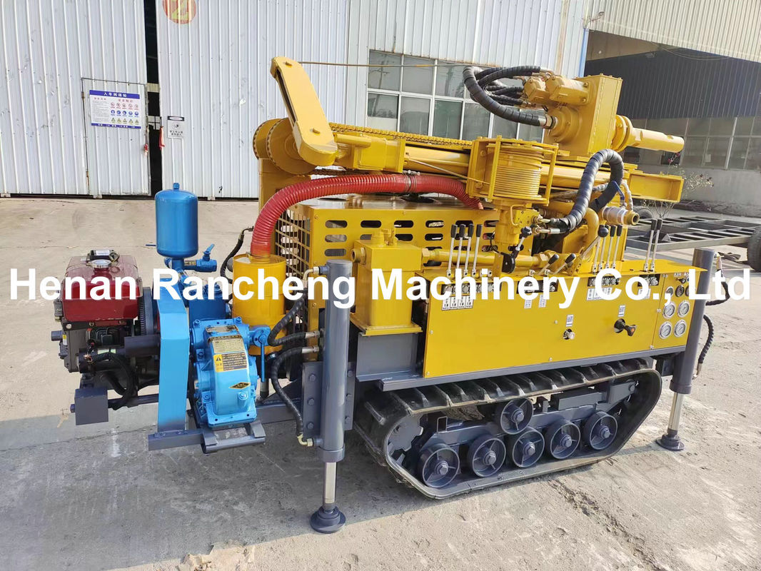 RCF150S 150m kedalaman kompak karet Track Air Well Boring Rig Mesin Dengan 42KW Yuchai Engine