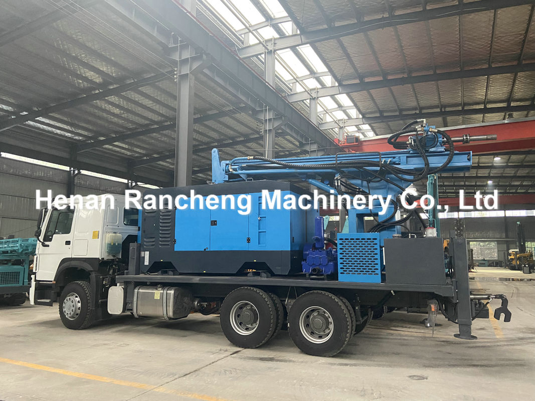 Rig Pengeboran Sumur Air yang Dipasang pada Tricycle Hidrolik Kedalaman Bor 400m dengan Mesin Kendaraan Cummins 170 HP
