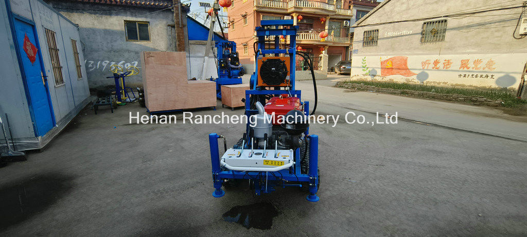 Mesin Pengeboran sumur air portabel bermounted Rubber Crawler 150m kedalaman 450mm diameter operasi mudah