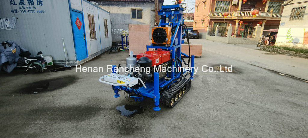 Operasi Mudah RCS200C Karet Crawler Portable Bor Rig Dengan 150m kedalaman 450mm Diameter