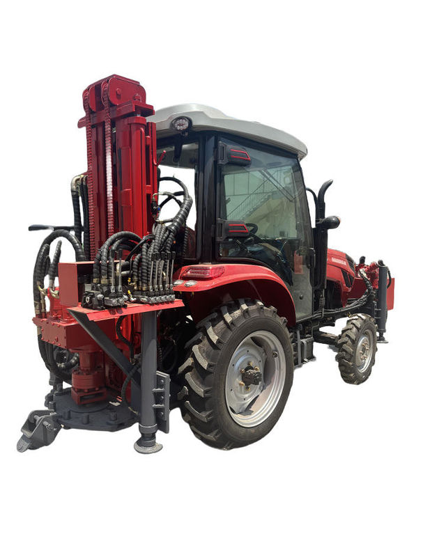 Mesin Pengeboran Lubang Lubang 260m Dengan 4 Roda Trailer Dipasang Portable Hydraulic Water Well Drilling Machine