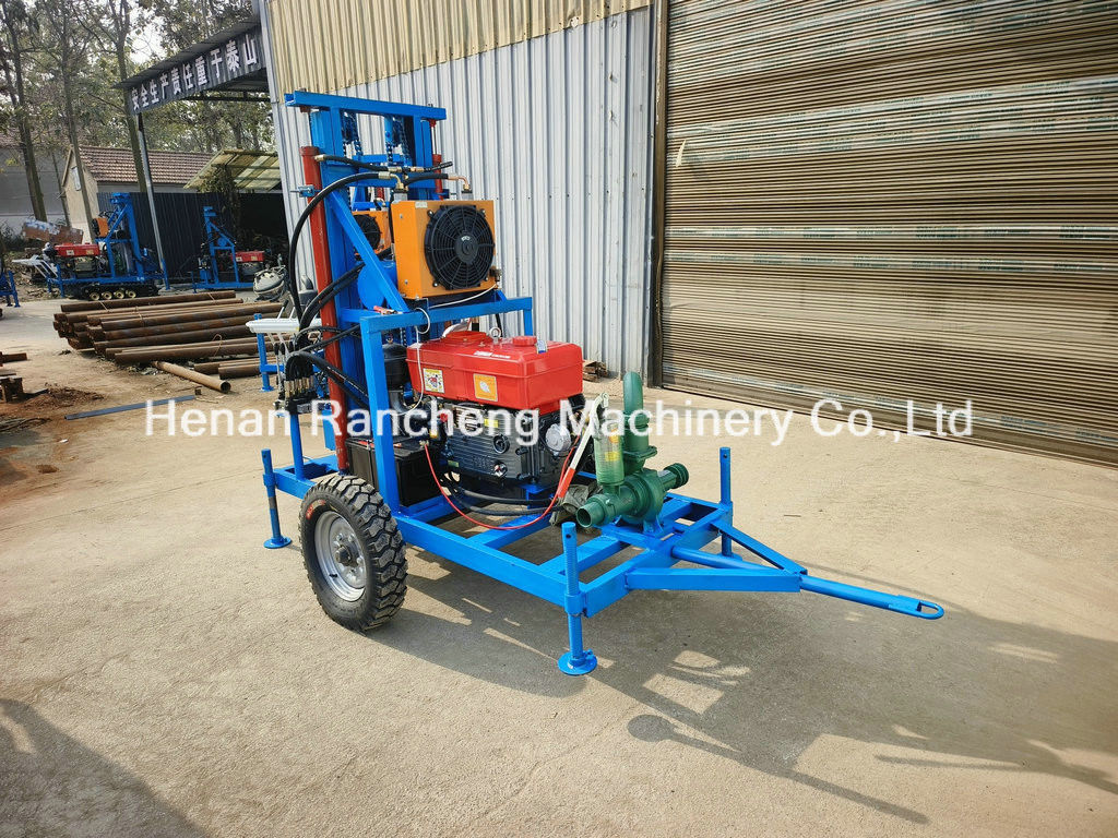Performa Tinggi Portable Water Well Drilling Rig 150m kedalaman & 450mm diameter lubang