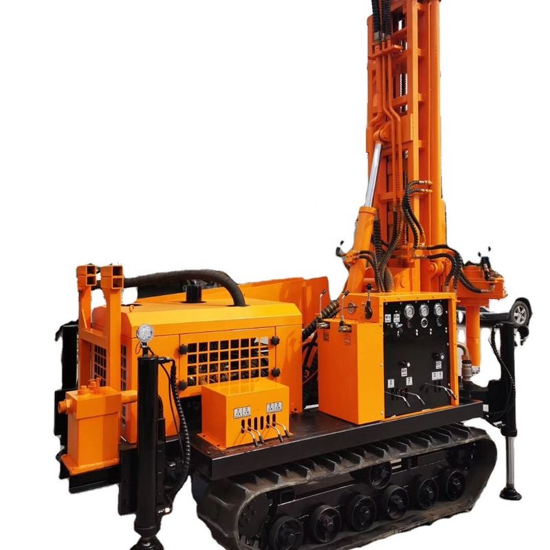 200m 5800Kg Mesin Pengeboran Sumur Air Hydraulic Dengan Mesin Diesel 58KW Dan Kekuatan Angkat 5T