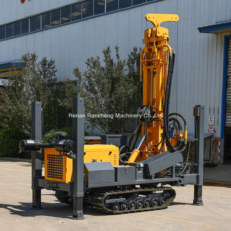 Performa tinggi 200m kedalaman Crawler Air Well Boring Rig Dengan 58KW YuChai Diesel Engine