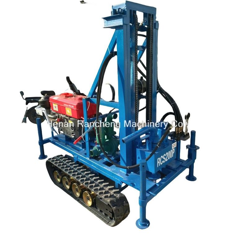Mesin Pengeboran sumur air portabel bermounted Rubber Crawler 150m kedalaman 450mm diameter operasi mudah