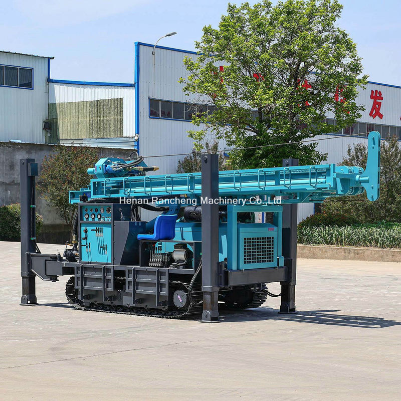 Efisiensi dan Keandalan kedalaman 350m Crawler dipasang mesin pengeboran sumur air dengan 91KW mesin Yuchai