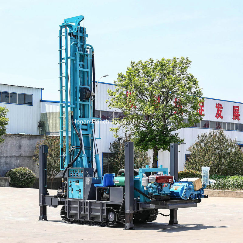 Efisiensi dan Keandalan kedalaman 350m Crawler dipasang mesin pengeboran sumur air dengan 91KW mesin Yuchai