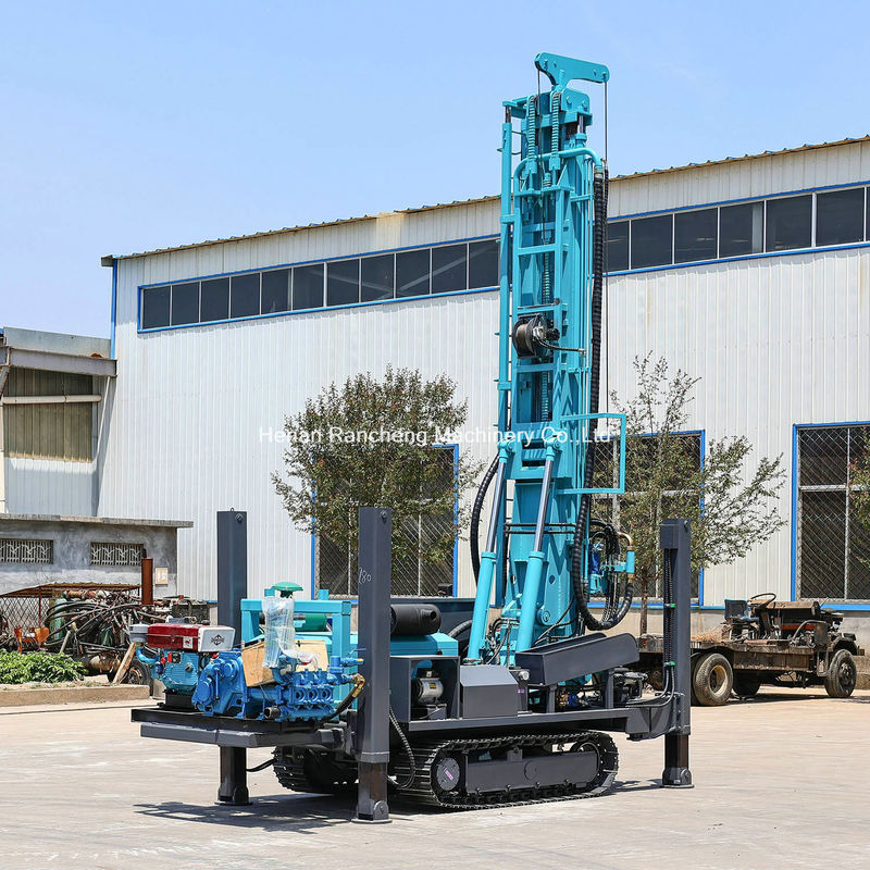 Efisiensi dan Keandalan kedalaman 350m Crawler dipasang mesin pengeboran sumur air dengan 91KW mesin Yuchai