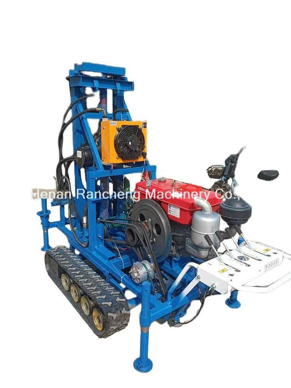 Operasi Mudah RCS200C Karet Crawler Portable Bor Rig Dengan 150m kedalaman 450mm Diameter