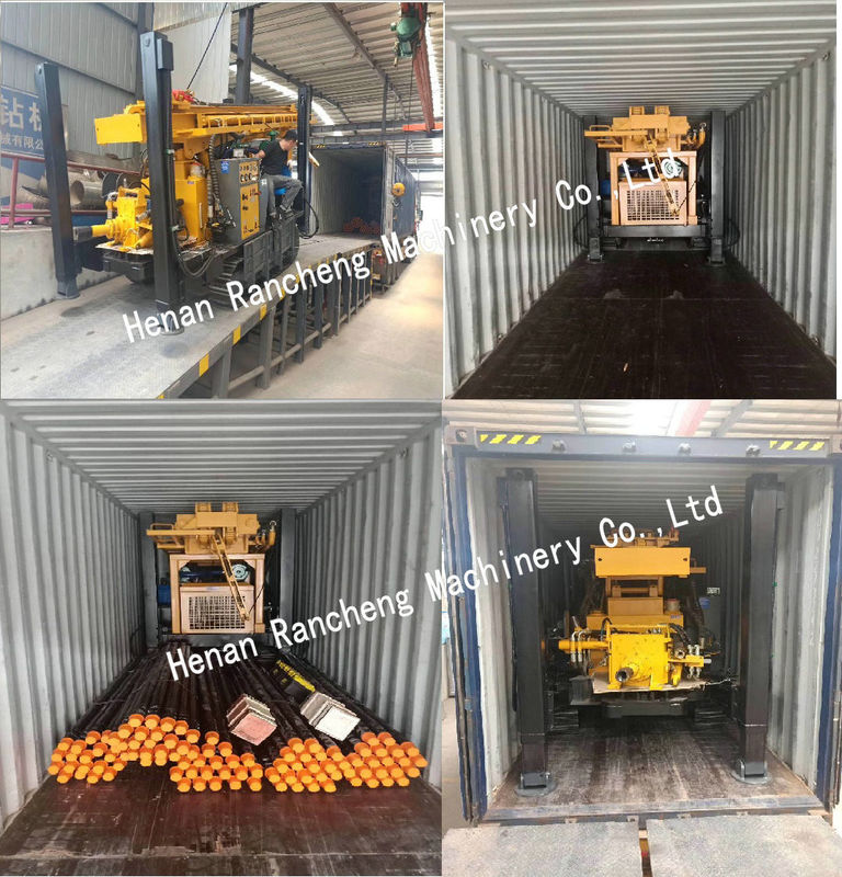 118kw Mesin Diesel Udara DTH Pengeboran Rig 450m Deep Water Well Pengeboran Rig / Tambang Pengeboran Rig Mesin
