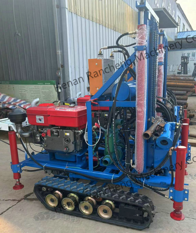 Tinggi Kinerja kedalaman 160m Portable Air Well Drill Ringan Dengan Mesin 35HP