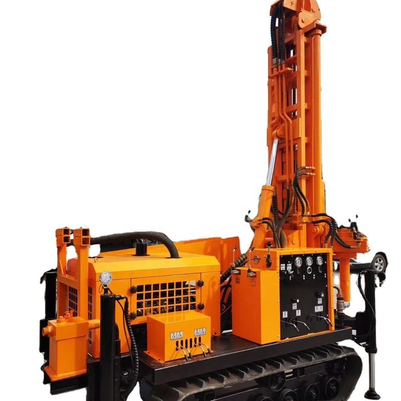 Efisiensi Pengeboran Tinggi 150m Deep Diesel Hydraulic Pengeboran Rig Gunung Dan Batu Air Well Pengeboran Rig Mesin