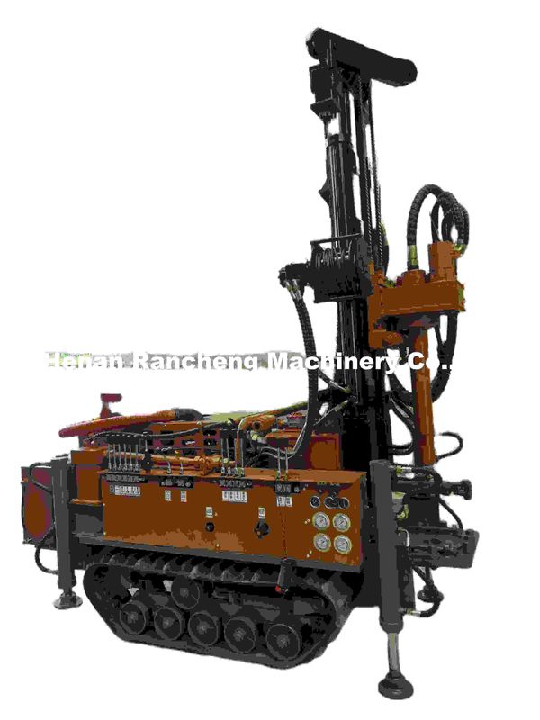 RCF150S 150m kedalaman kompak karet Track Air Well Boring Rig Mesin Dengan 42KW Yuchai Engine