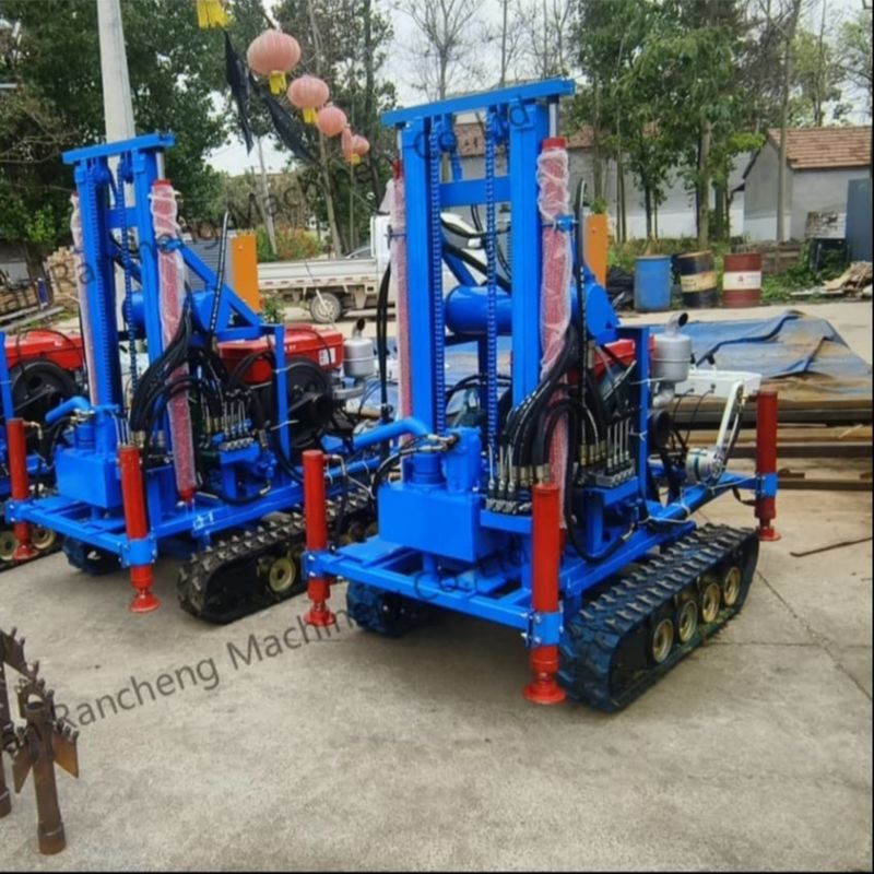 Hydraulic Crawler Dipasang 160m Borhole Drill Wells Air Well Drilling Rigs Mesin dengan Mesin 35HP