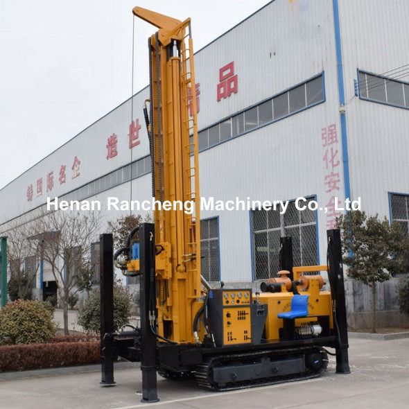 Crawler Diesel Type 800m Deep Hydraulic DTH Water Well Drilling Rig Untuk lubang bor