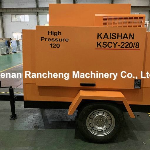 KSCY220/8 Kompresor Udara 75HP Mesin Diesel Sekrup Kompresor Udara Portable