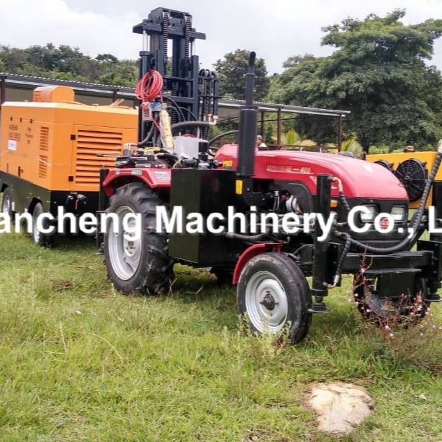 200m Classic Water Boring Hole Drill Rig Traktor Dipasang Air Well Drilling Rig