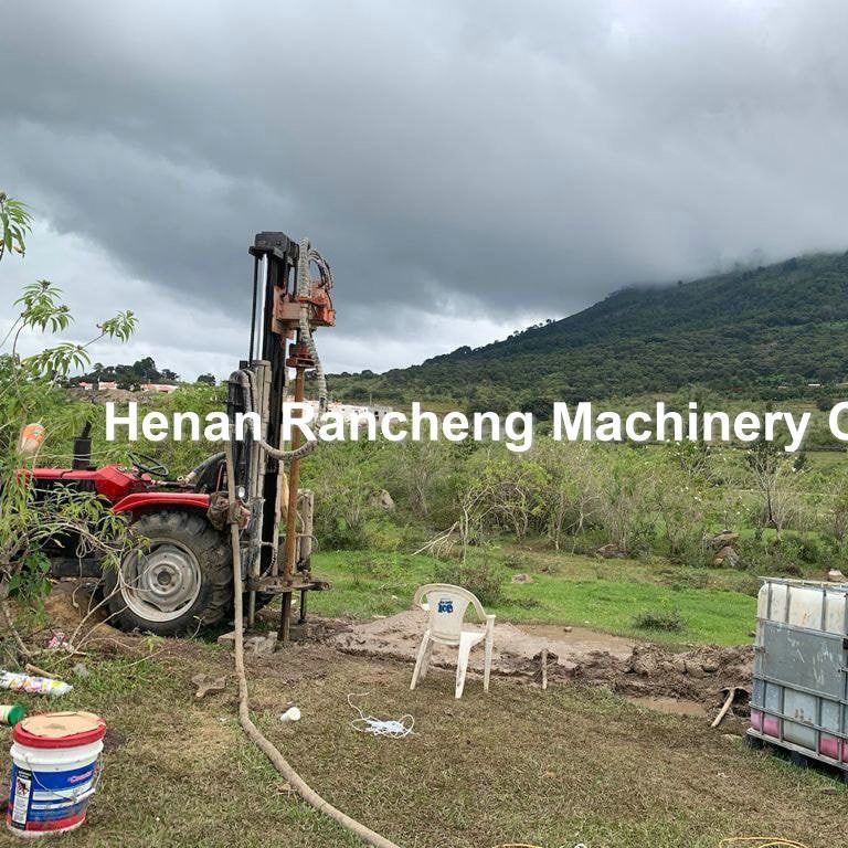 200m Classic Water Boring Hole Drill Rig Traktor Dipasang Air Well Drilling Rig