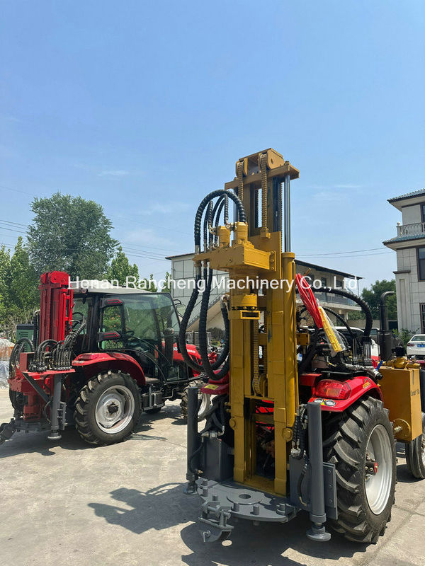 Ponsel Traktor dipasang rig pengeboran hidrolik Untuk Air Well Rock Pengeboran