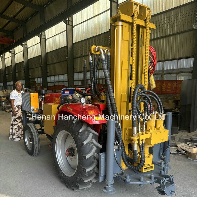 200m Traktor Dipasang Mesin Pengeboran Sumur Air Berkualitas Tinggi Traktor Deep Borehole Drill Rig