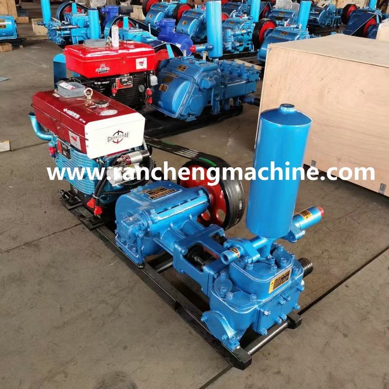 BW200 Horisontal Tipe Dua Silinder Pompa Aksi Ganda Rigs Pengeboran Dalam 200m