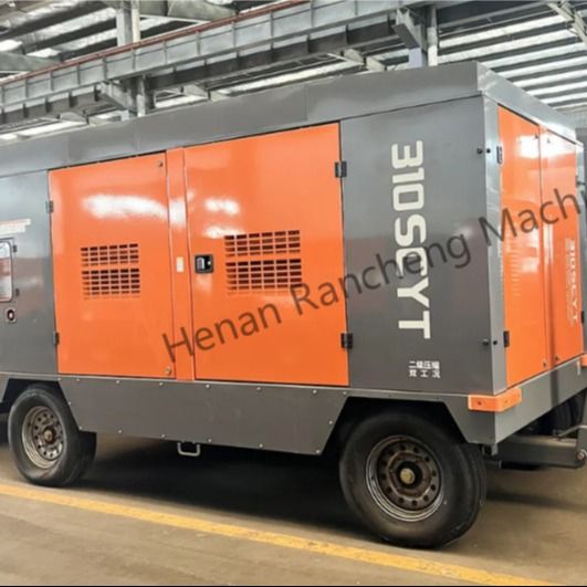 310SCYT 1178 Cfm Portable Screw Air Compressor 4 Roda Untuk Air Well