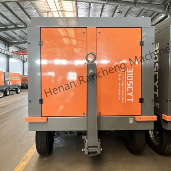 310SCYT 1178 Cfm Portable Screw Air Compressor 4 Roda Untuk Air Well