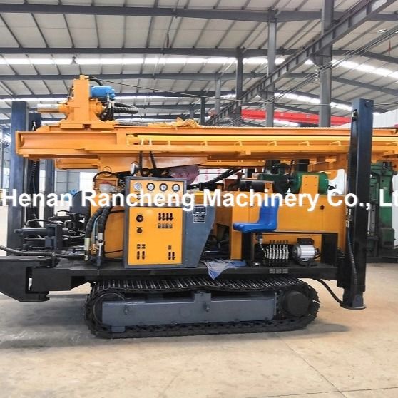 Hydraulic Borhole Water Well Drilling Rig 680m Crawler Mounted Machine Dengan Mesin Cummins 154KW
