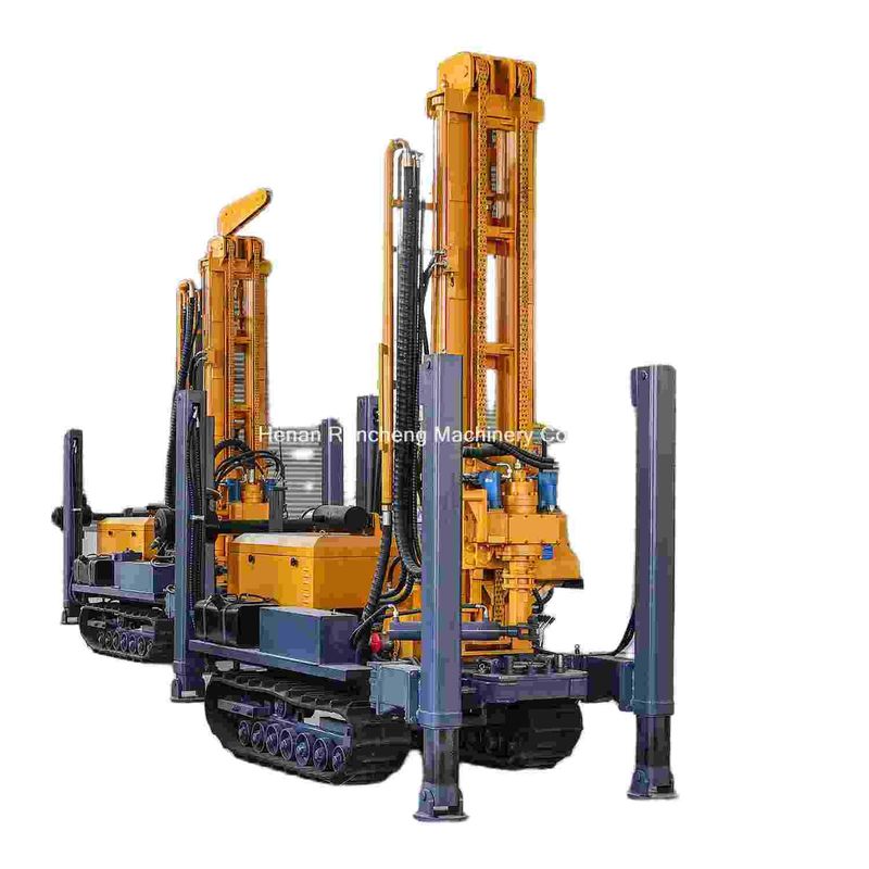 180m Pneumatic Water Well Drilling Rig Multifungsi Crawler Mounted Rig Dengan 55KW Quanchai Diesel