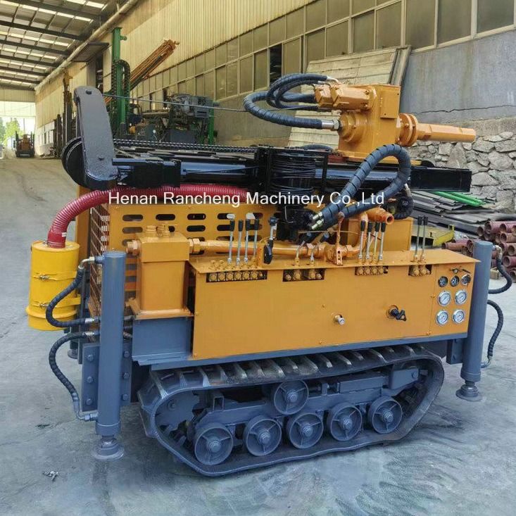 180m Pneumatic Water Well Drilling Rig Multifungsi Crawler Mounted Rig Dengan 55KW Quanchai Diesel