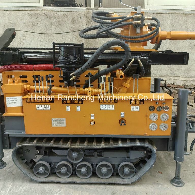 180m Pneumatic Water Well Drilling Rig Multifungsi Crawler Mounted Rig Dengan 55KW Quanchai Diesel