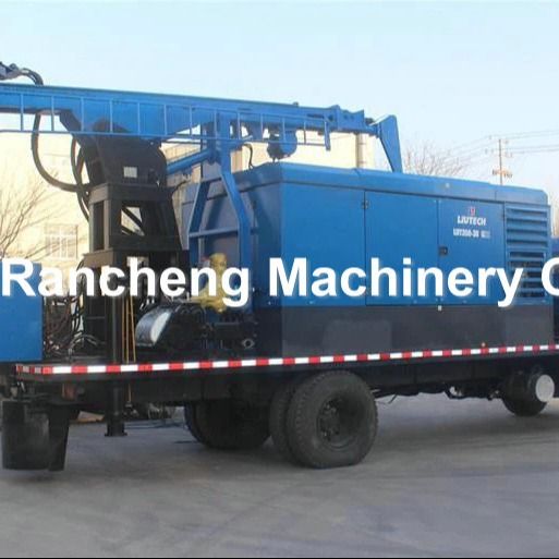 200m Deep Water Well Drill Rig Dengan 118HP Cu-mmins Untuk 115-350mm Bor