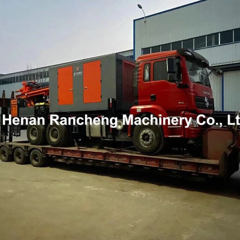 DTH Truck Air Well Drilling Rig Mesin Dengan Kompresor Udara Untuk 200m