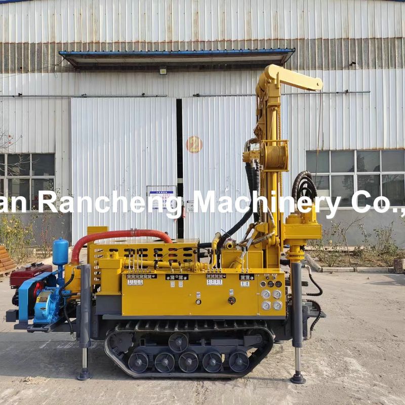 150m kedalaman pengeboran Pneumatic DTH Crawler Pengeboran Rig Untuk Air Well Pengeboran Rig Mesin Didorong oleh mesin diesel