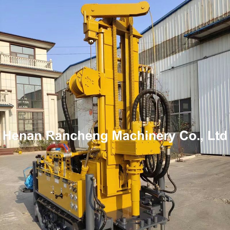 150m kedalaman pengeboran Pneumatic DTH Crawler Pengeboran Rig Untuk Air Well Pengeboran Rig Mesin Didorong oleh mesin diesel