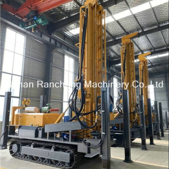 Mesin Diesel Multifungsi Pengeboran Sumur Air Rig Crawler dipasang Mesin Dengan 118KW Yuchai Mesin