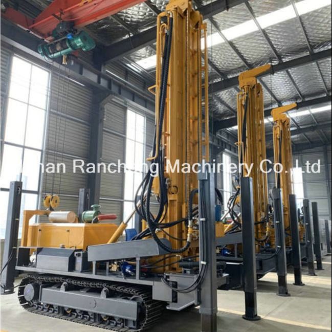RCF500C Crawler Mounted Hydraulic Water Well Drill Rig 500m Mesin Pengeboran Portable Hydraulic