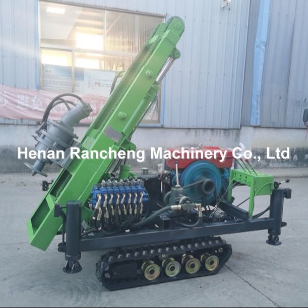 1.2T 30m 30HP Motor Power Crawler Solar Pile Drive Dengan 4 Kaki Hidraulik