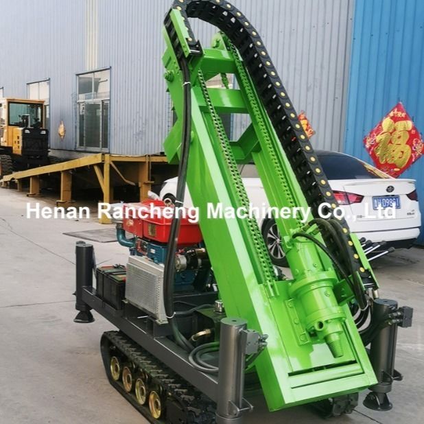1.2T 30m 30HP Motor Power Crawler Solar Pile Drive Dengan 4 Kaki Hidraulik