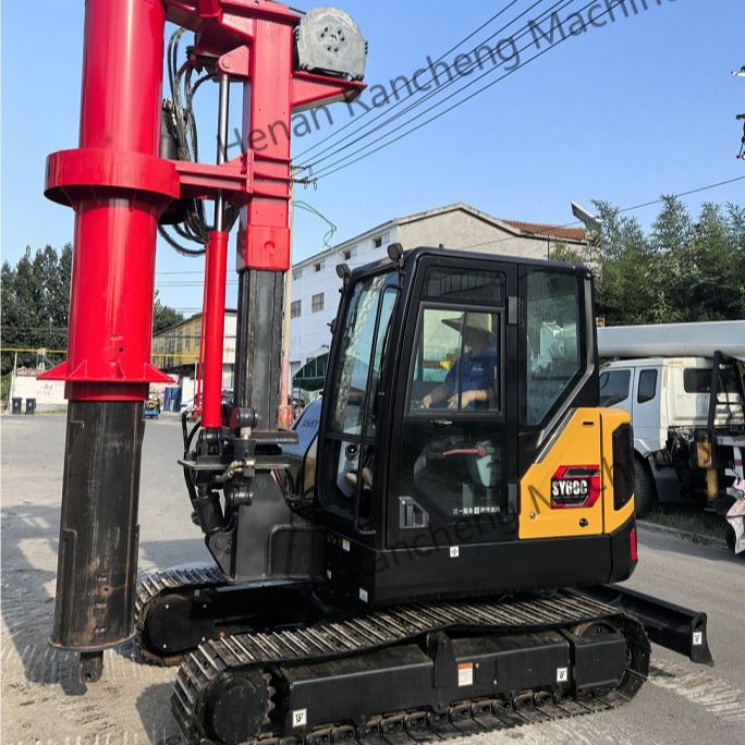RCQ-10C Mini Hydraulic Rotary Piling Rig Kubota Mesin Diesel Sany Excavator Chassis
