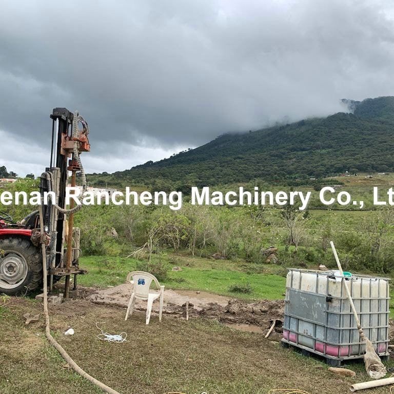 200m Traktor Dipasang Deep Water Well Drilling Rig 45HP Mesin Diesel Hydraulic Air Well Drilling Machine